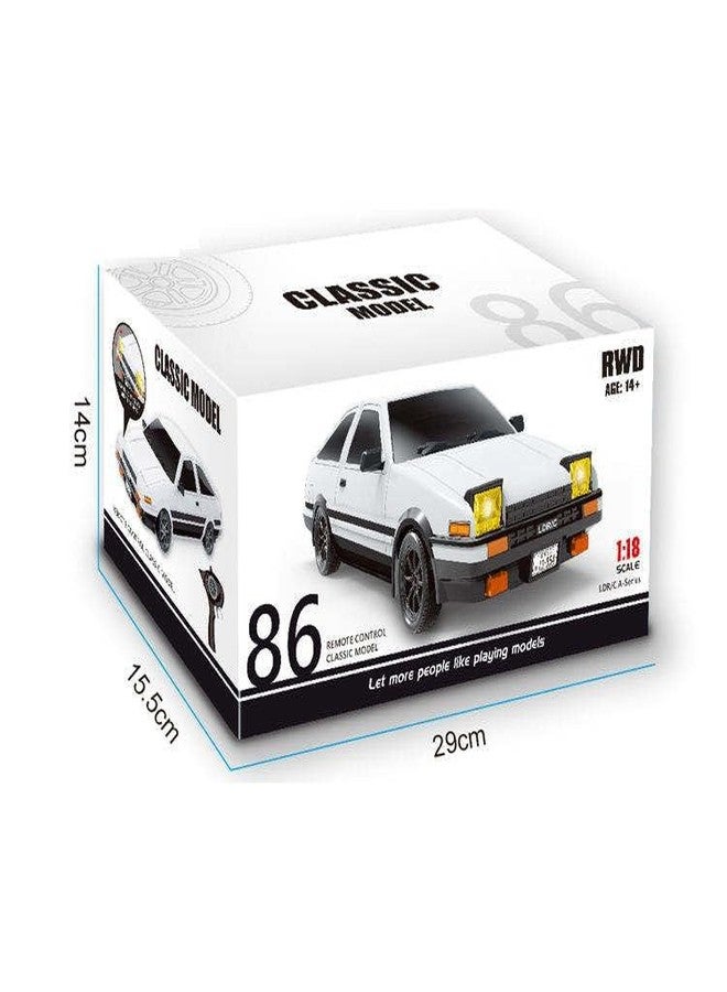 Rahisa سيارة راهيسا LDRC A04 RTR 1/18 2.4G RWD RC للانجراف، متوافقة مع مازدا MX-5، مزودة بإضاءة LED، سيارات سباق متناسبة بالكامل، إصدار قياسي - أبيض - Image 3